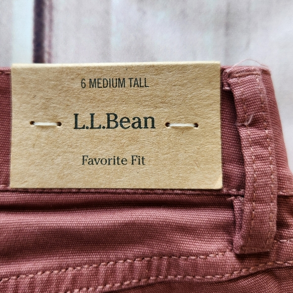 NWT LL Bean "Favorite Fit Straight Leg" Flex Pants Pale Sienna | Women's Size 6 - Picture 7 of 12